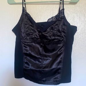 Black lace v blouse